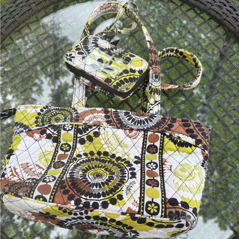 Vera Bradley Coco Moss shoulder bag and matching wallet